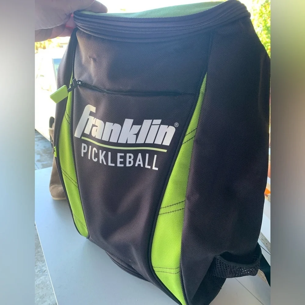 Franklin Sports Deluxe Competition Pickleball Backpack Bag Neon Green Hangs  Up